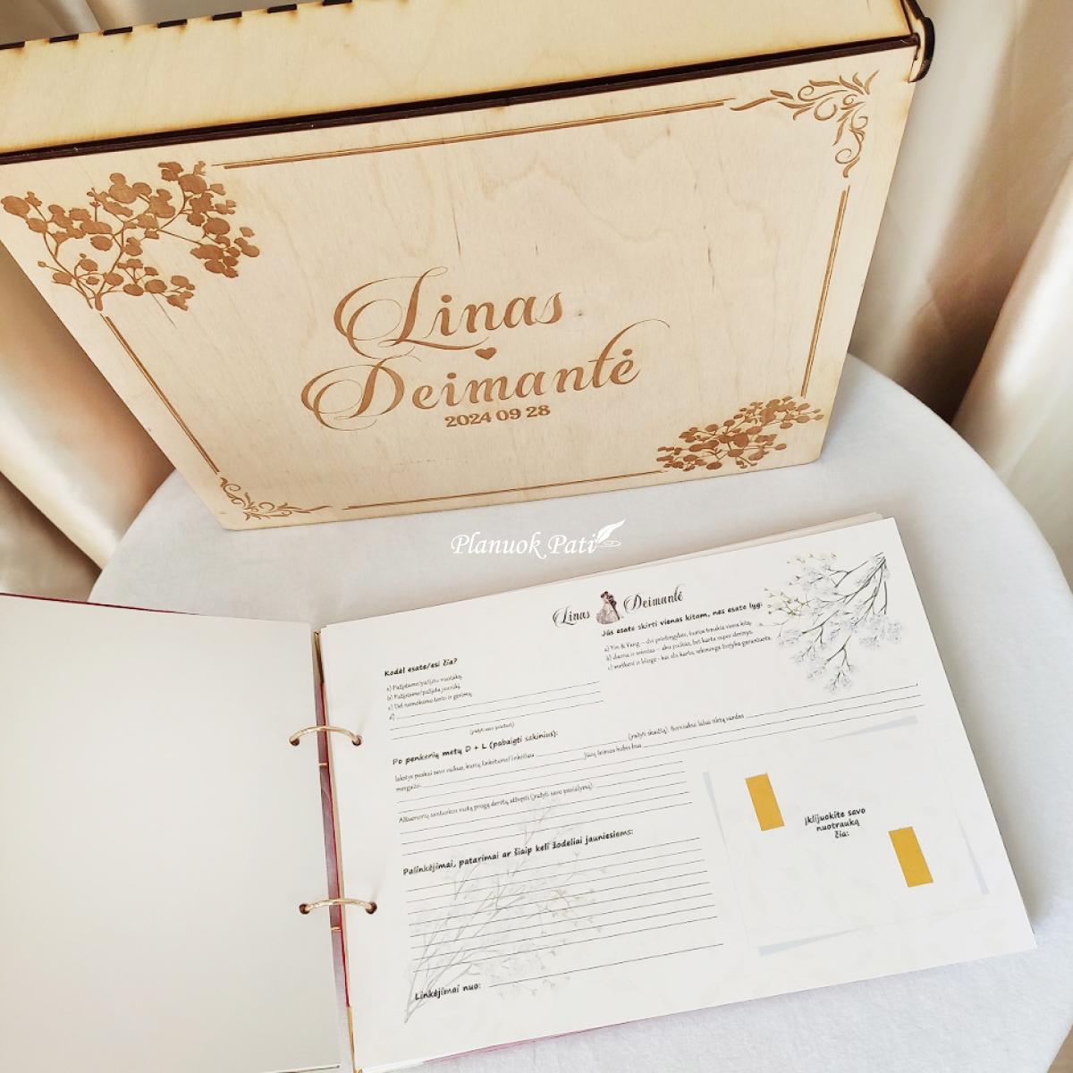 Vestuvių palinkėjimų knyga Mylimųjų siluetai