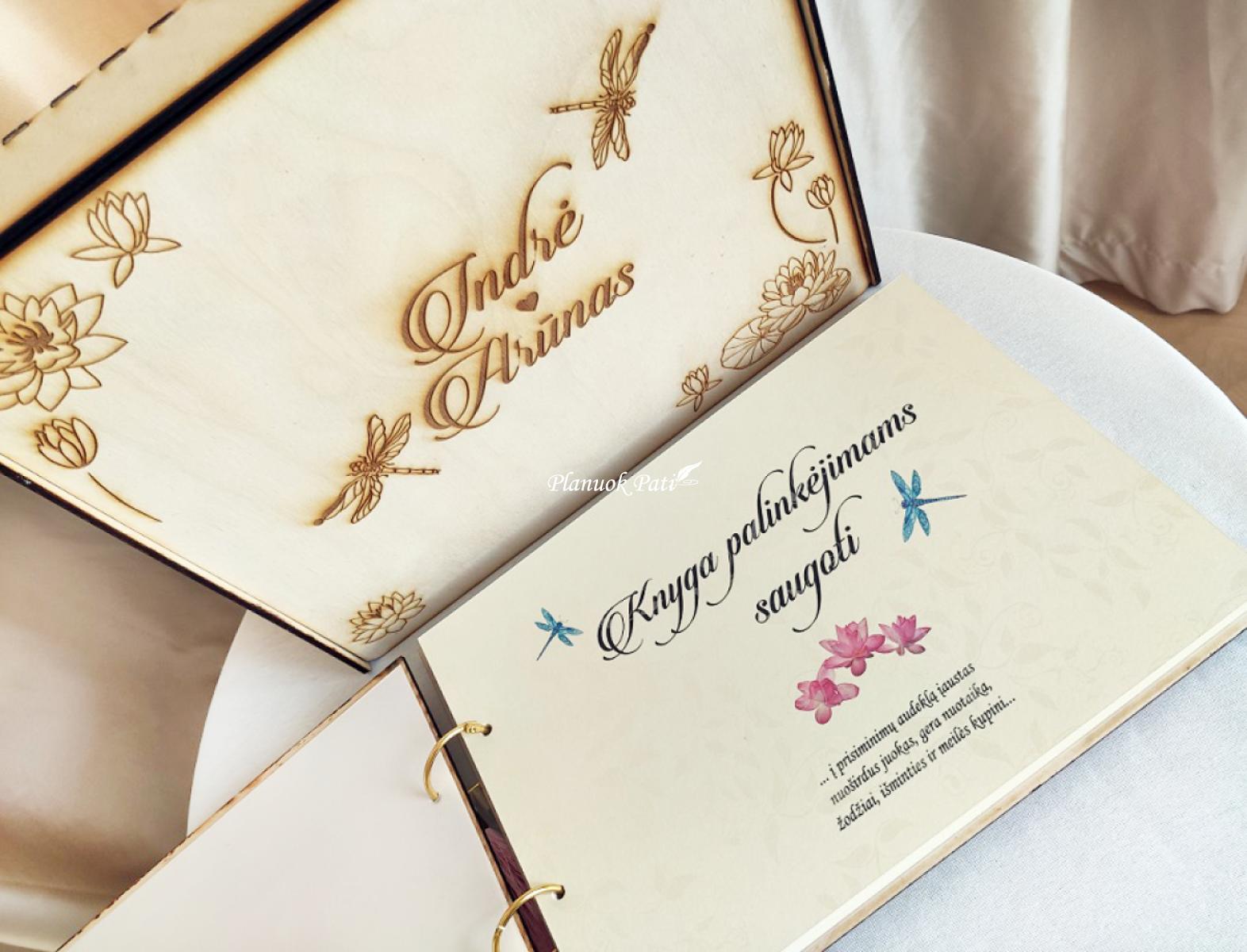 Vestuvių palinkėjimų knyga Dvi gulbės