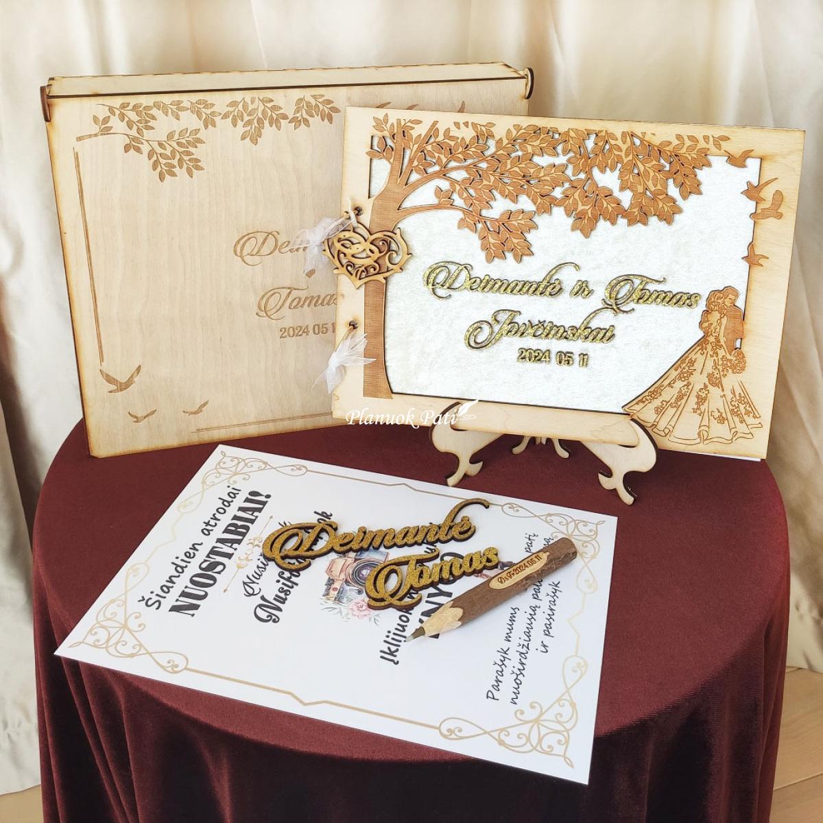 Vestuvių palinkėjimų albumas Įsimylėjėliai prie medžio