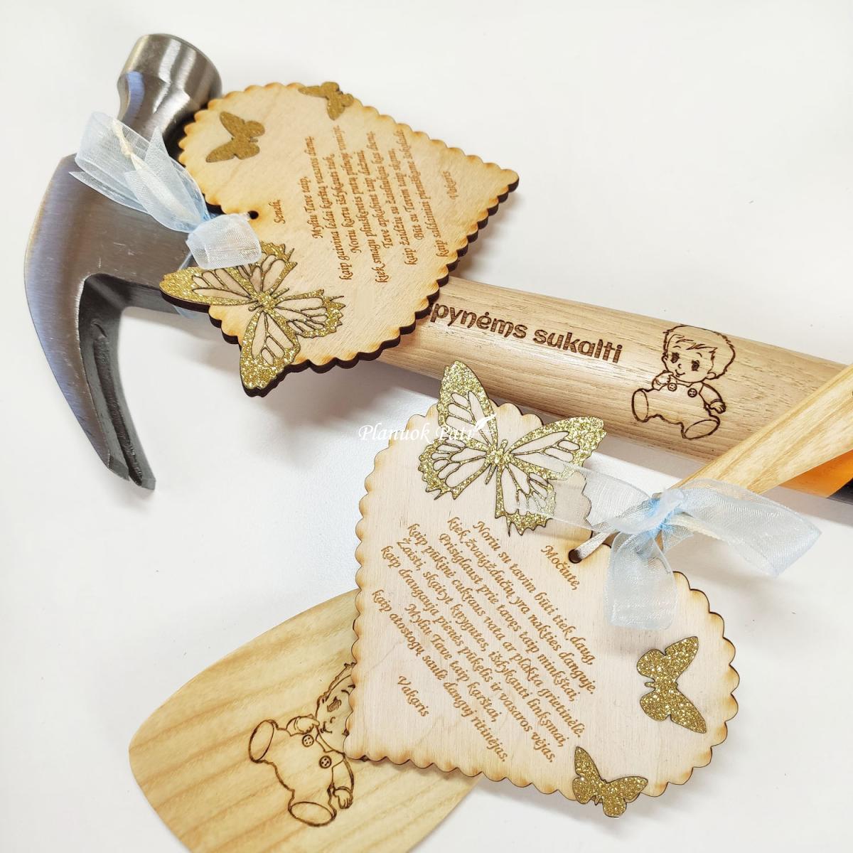 Dovana seneliams plaktukas ir mentelė ar šaukštas