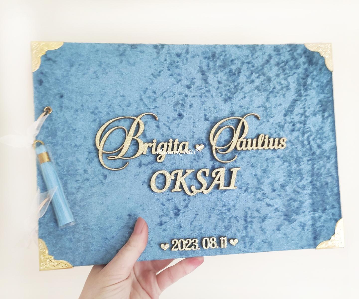 Vestuvių palinkėjimų knyga su personalizuotu užrašu