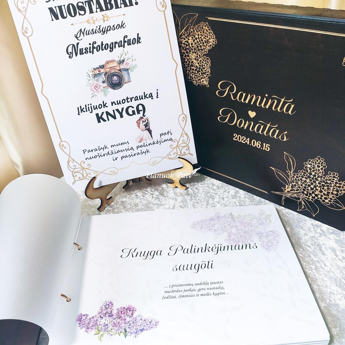 Vestuvinis palinkėjimų albumas Alyvų žiedai