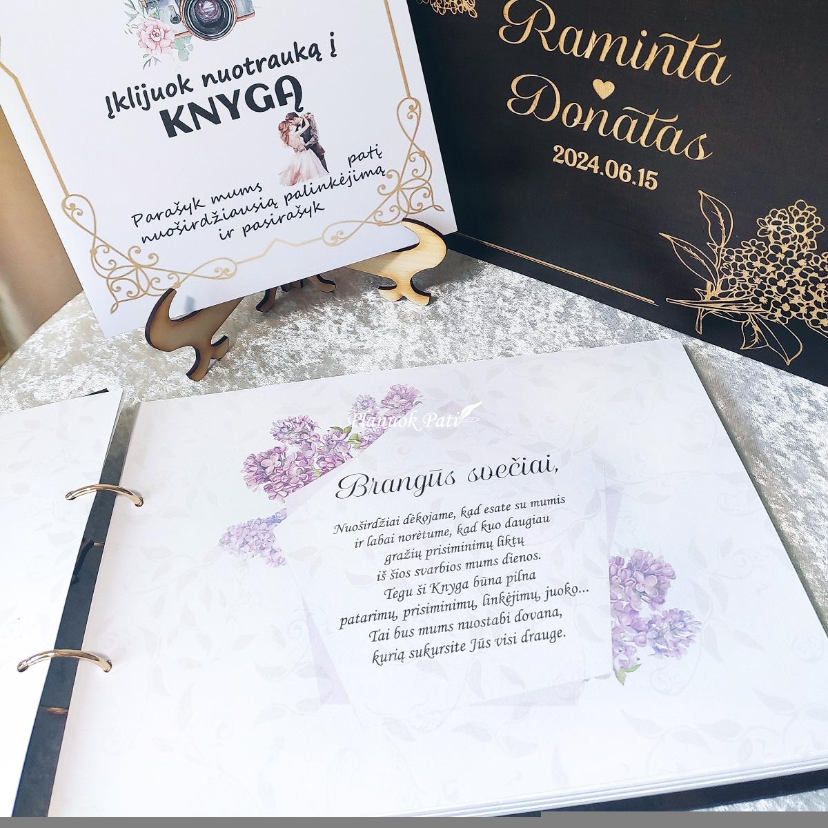 Vestuvinis palinkėjimų albumas Alyvų žiedai