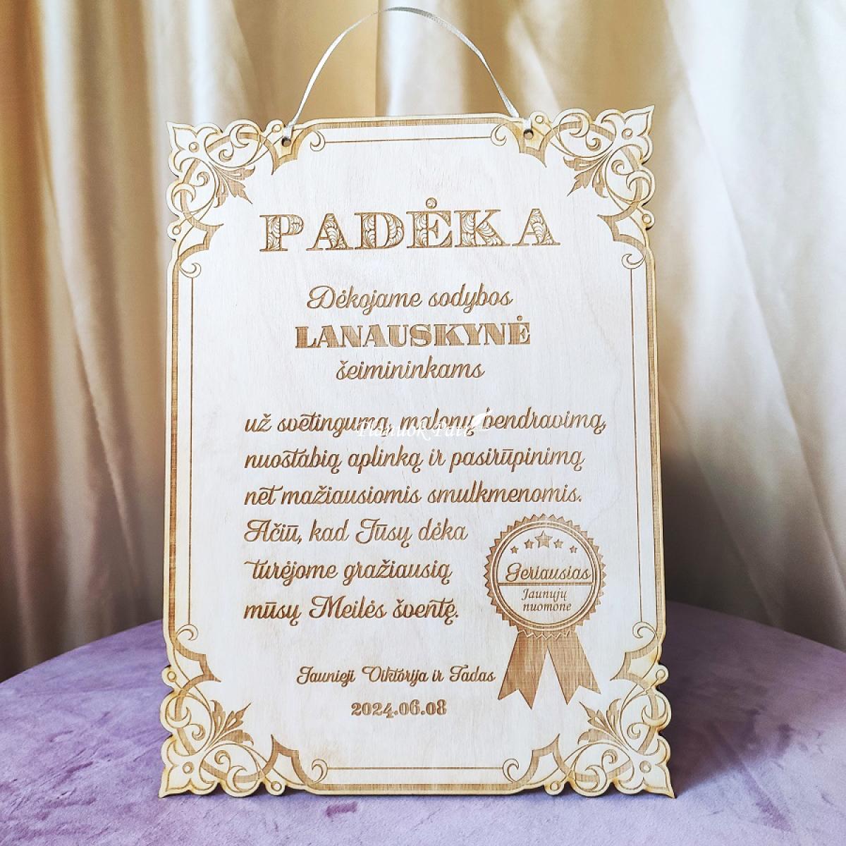 Padėka šventės personalui