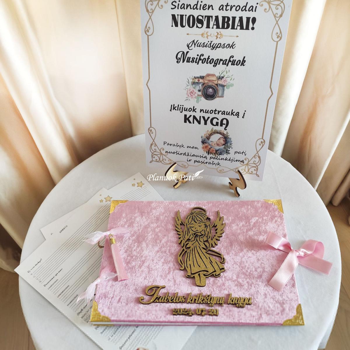 Krikštynų palinkėjimų albumas Mergaitė angelas