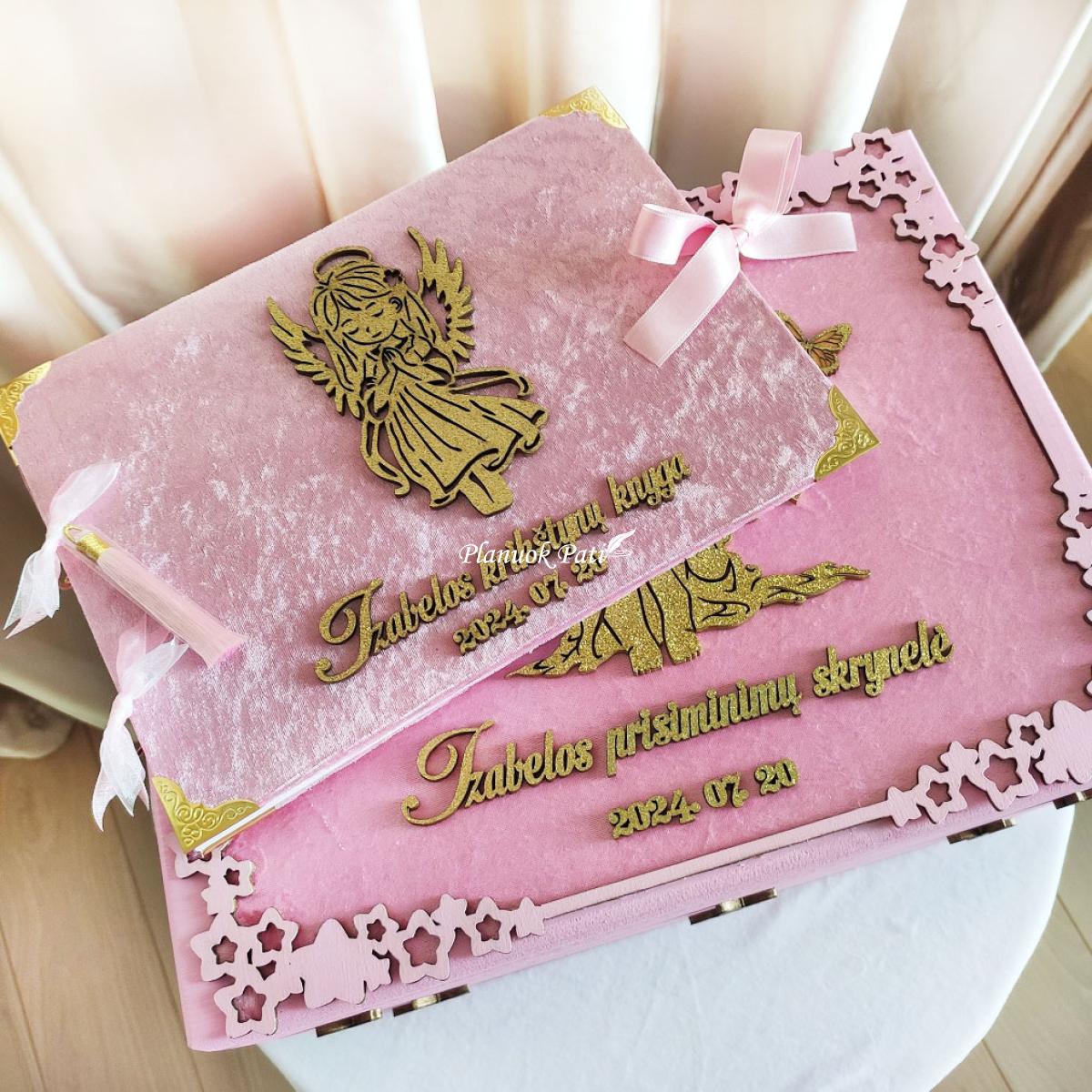 Krikštynų palinkėjimų albumas Mergaitė angelas