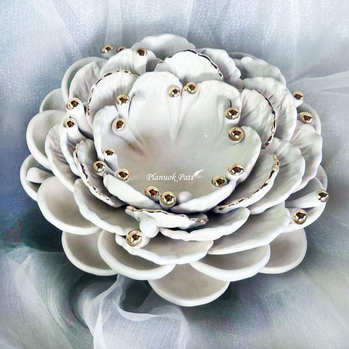 Šeimos židinys - Baltas bijūnas (matinis)