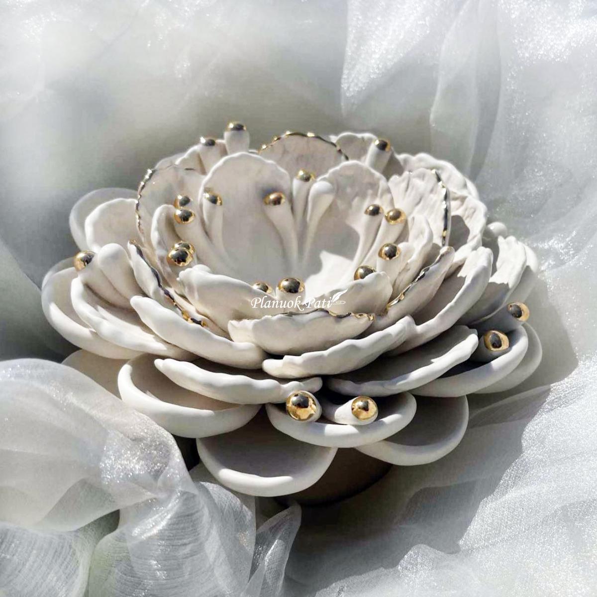 Šeimos židinys - Baltas bijūnas (matinis)