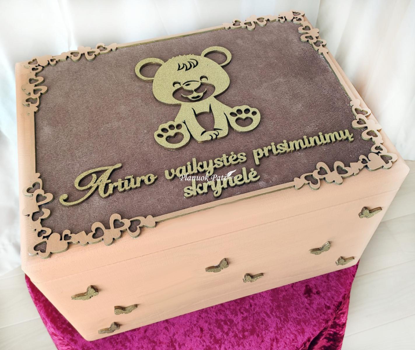 Krikštynų komplektas Meškutis (įvairios spalvos)