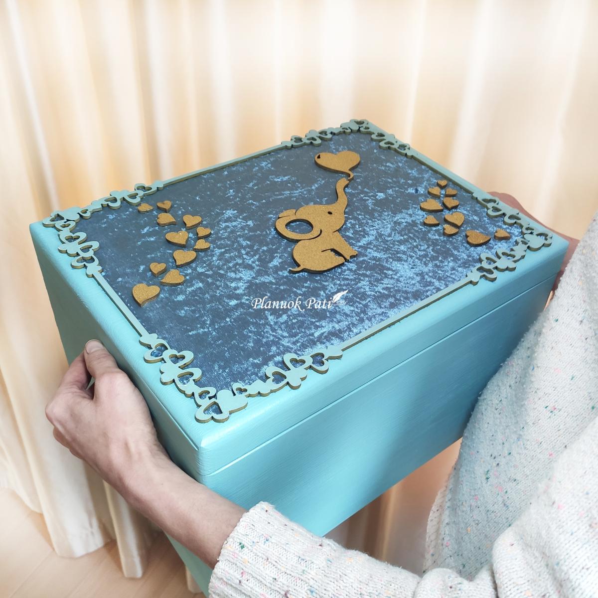 Krikštynų komplektas Drambliukas (įvairios spalvos)