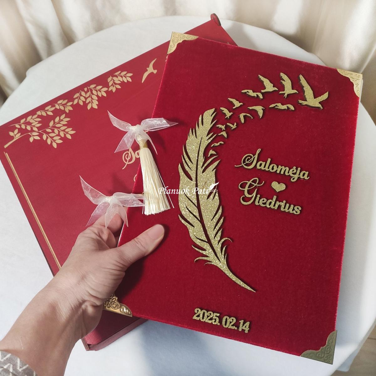 Vestuvinis palinkėjimų albumas Meilės Plunksna