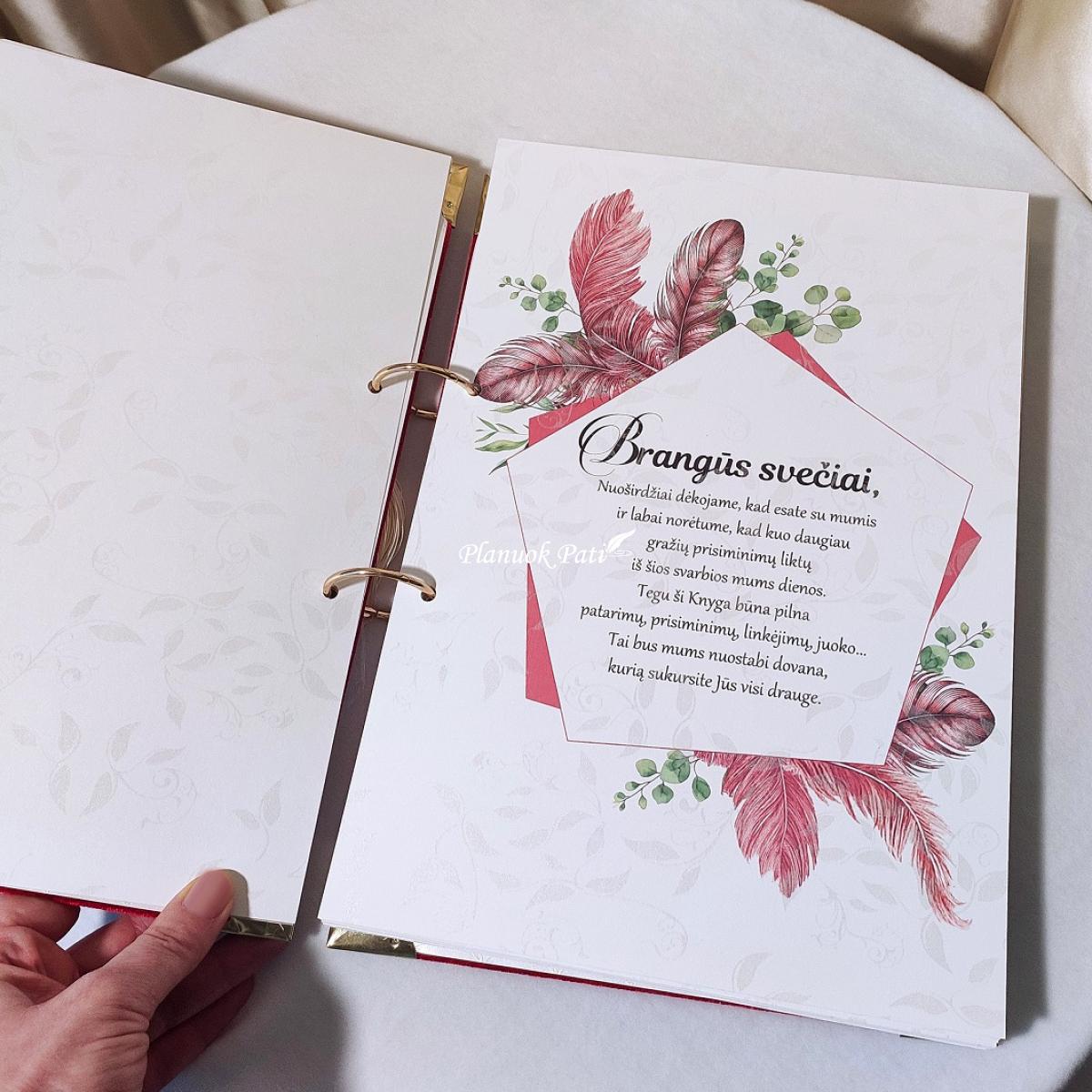 Vestuvinis palinkėjimų albumas Meilės Plunksna
