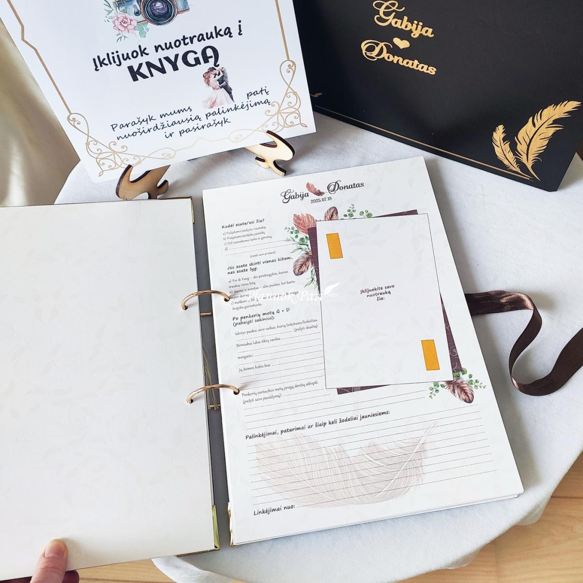 Vestuvinis palinkėjimų albumas Meilės Plunksna