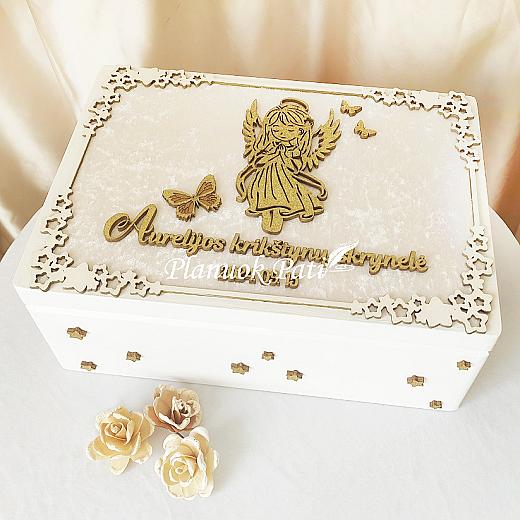 Krikštadėžė Mergaitė angelas (įvairios spalvos)