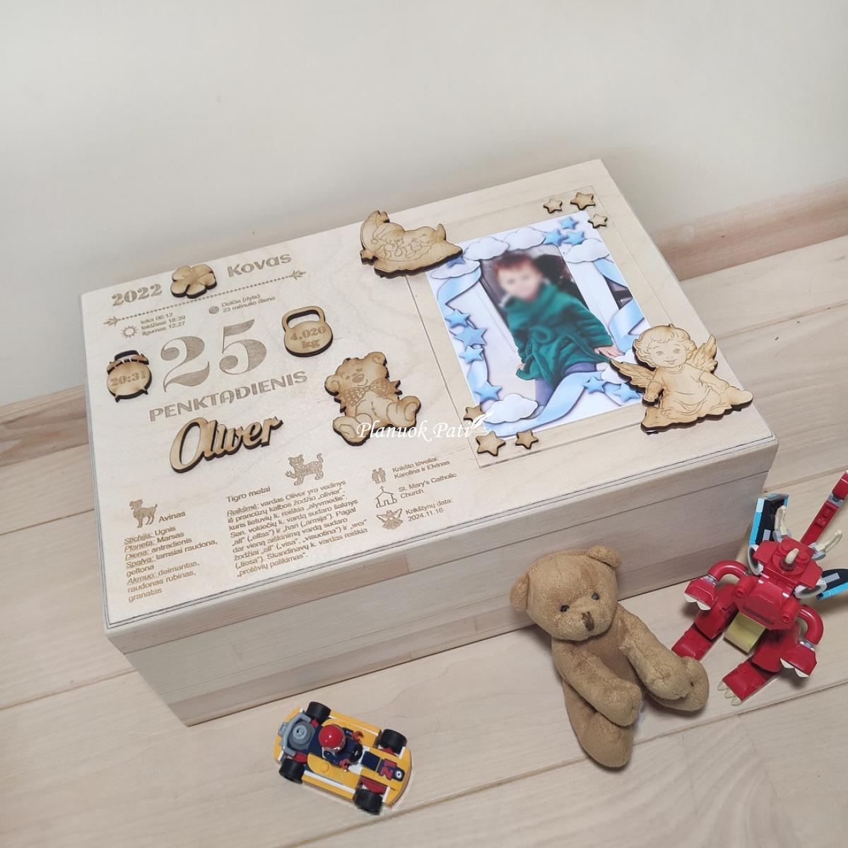 Krikštadėžė su metriku