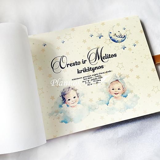 Krikštynų knyga dviem vaikučiams