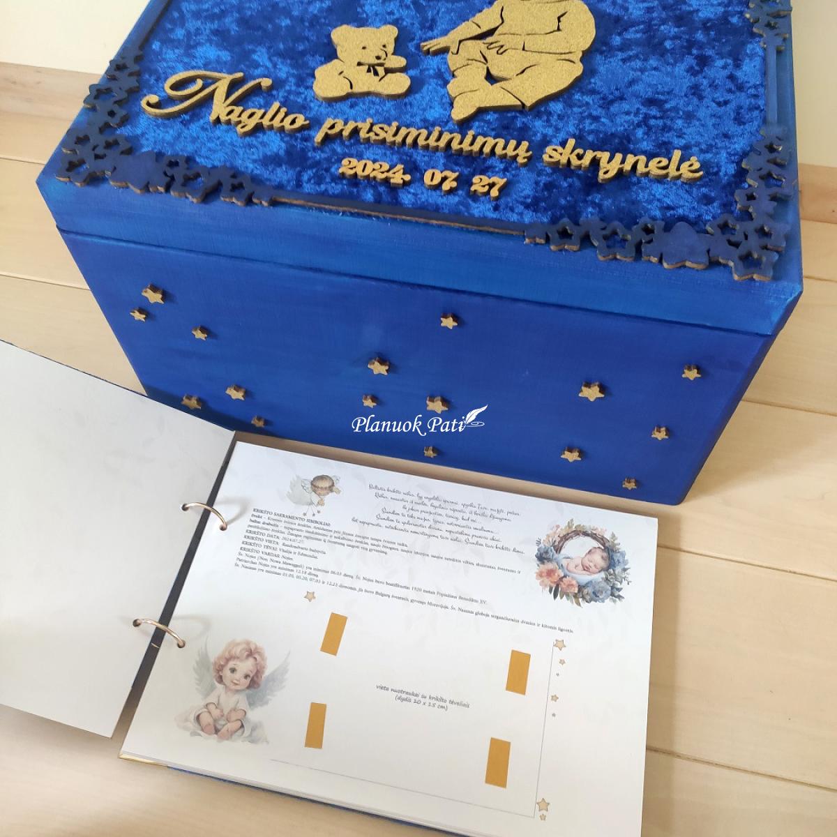 Krikštadėžė ir albumas berniukui Žaidžiam