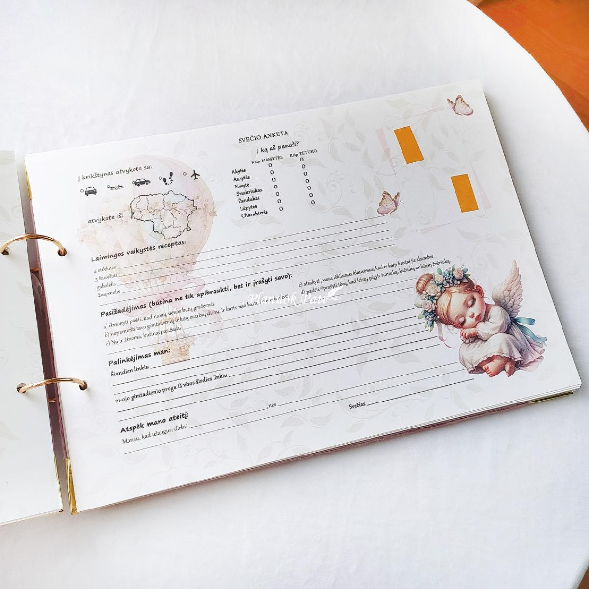 Palinkėjimų albumas Krikštynų angelas