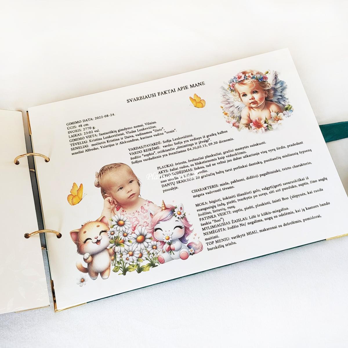 Krikštynų knyga Angelo malda