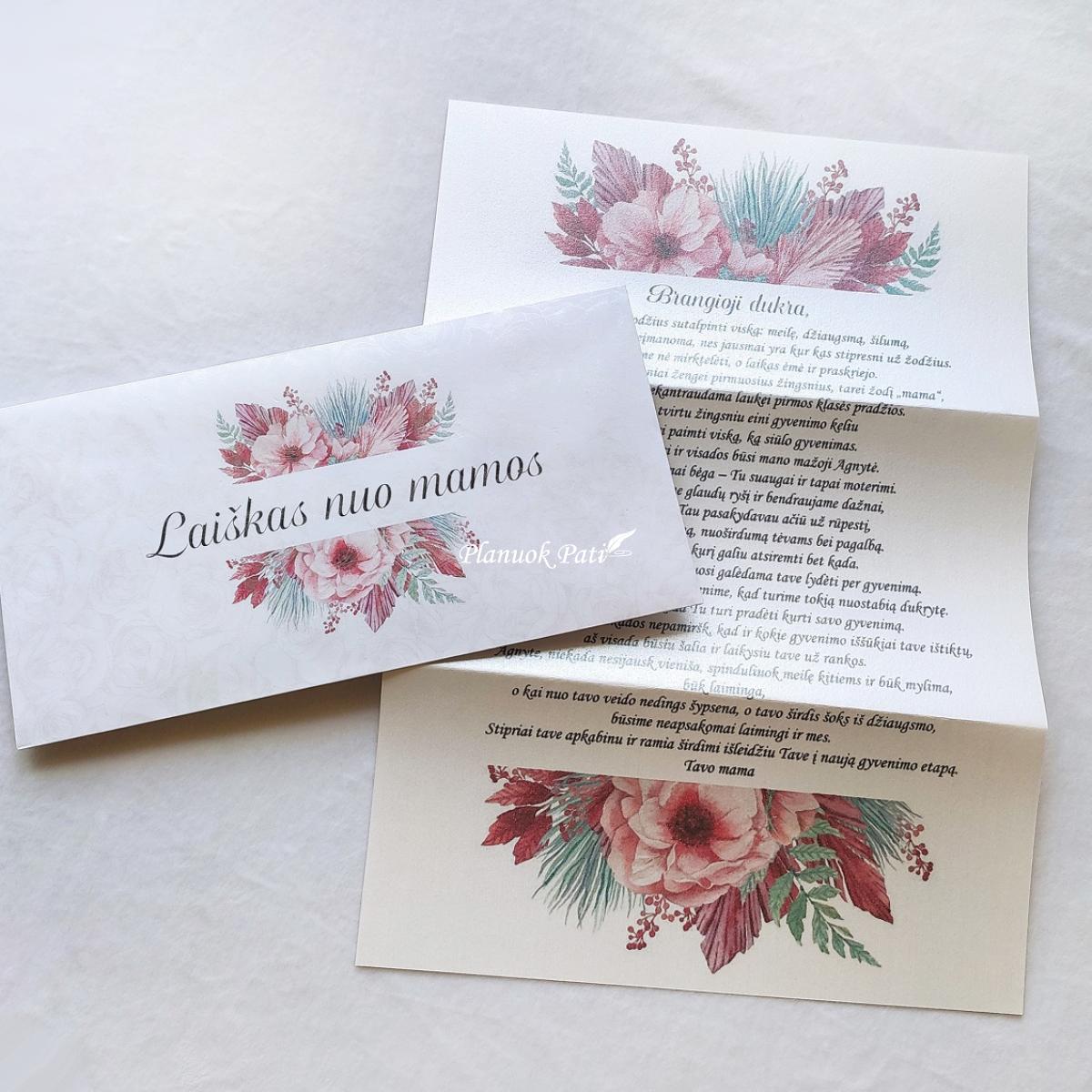 Laiškas nuo mamos ar tėvelių