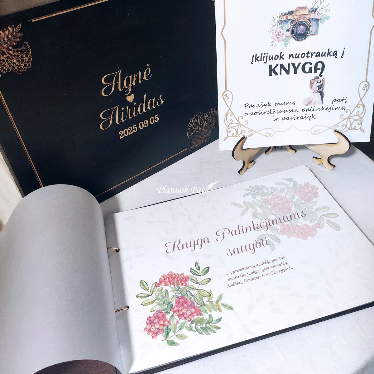 Vestuvinė palinkėjimų knyga Šermukšnio bučinys