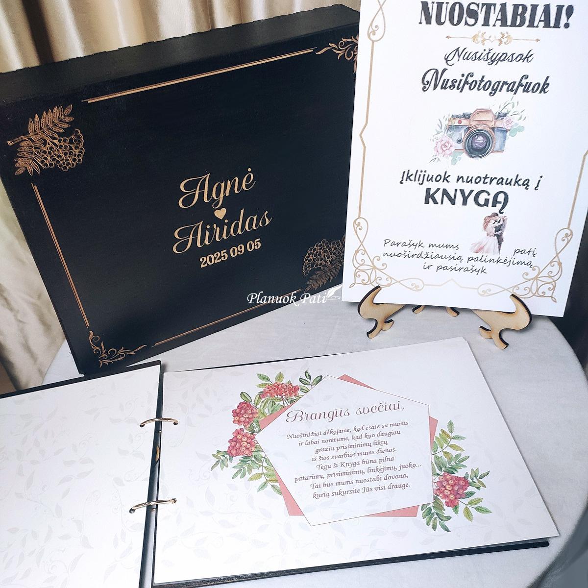 Vestuvinė palinkėjimų knyga Šermukšnio bučinys