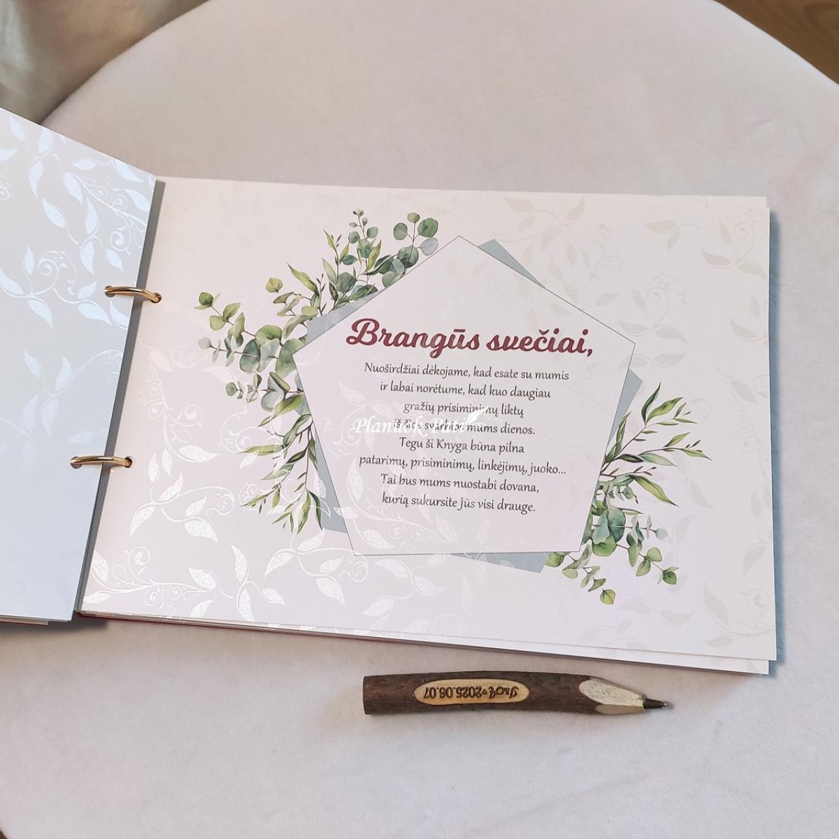 Palinkėjimų knyga vestuvėms Sidabro gija