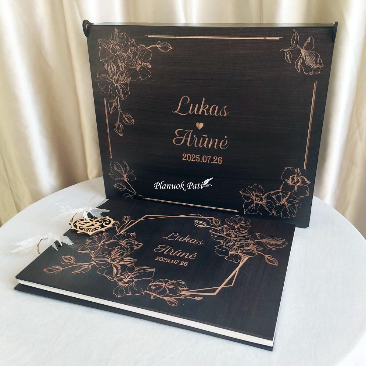 Vestuvių palinkėjimų knyga Orchidėjų žiedai