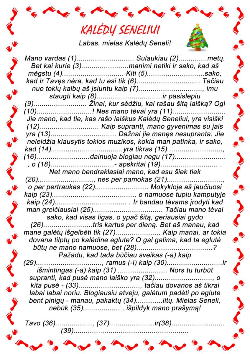 Laiškas Kalėdų Seneliui