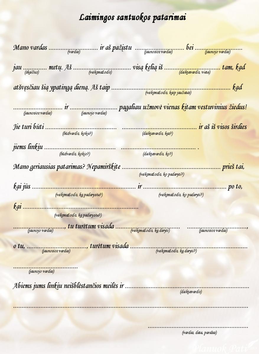 Laimingos santuokos patarimų knyga