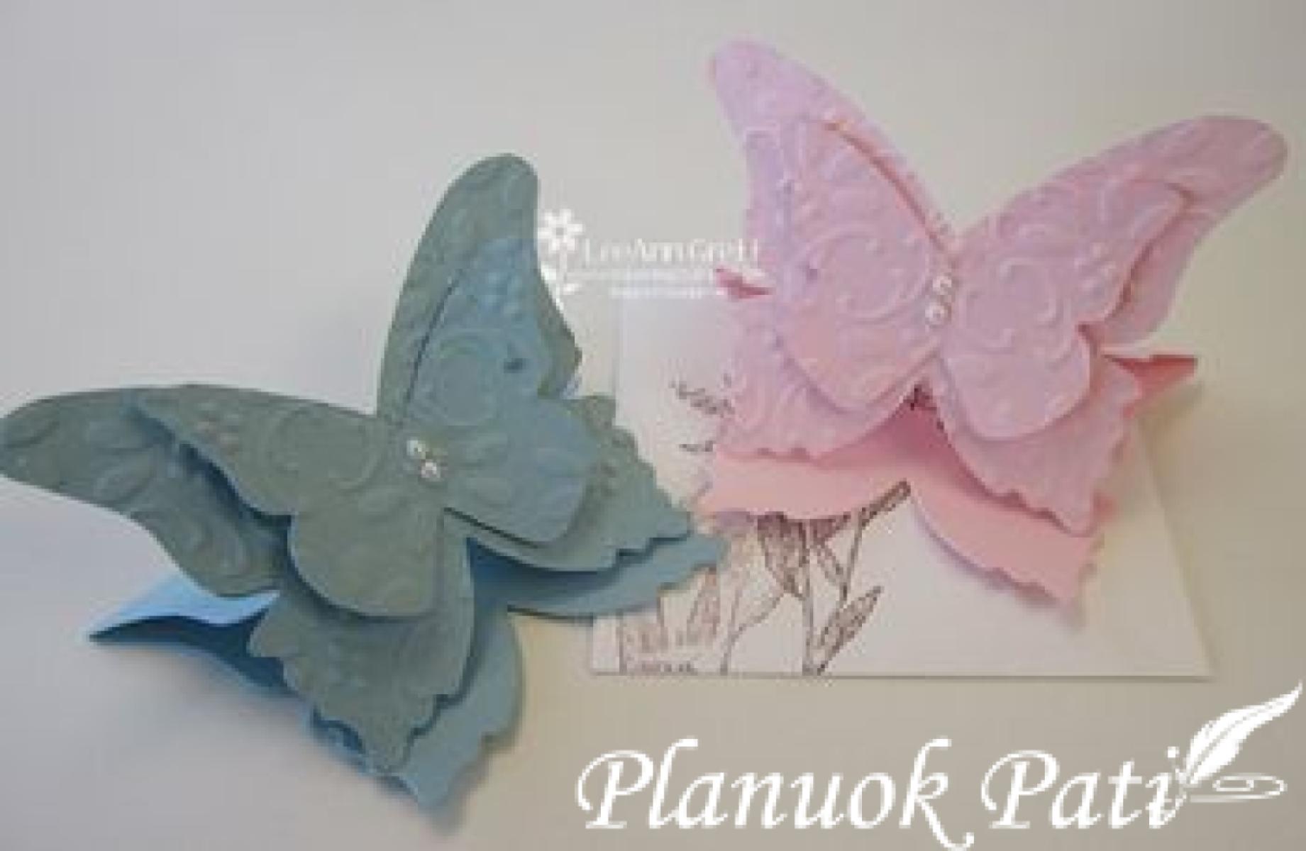 Drugeliai - dekoracija stalui, o gal net tema šventei