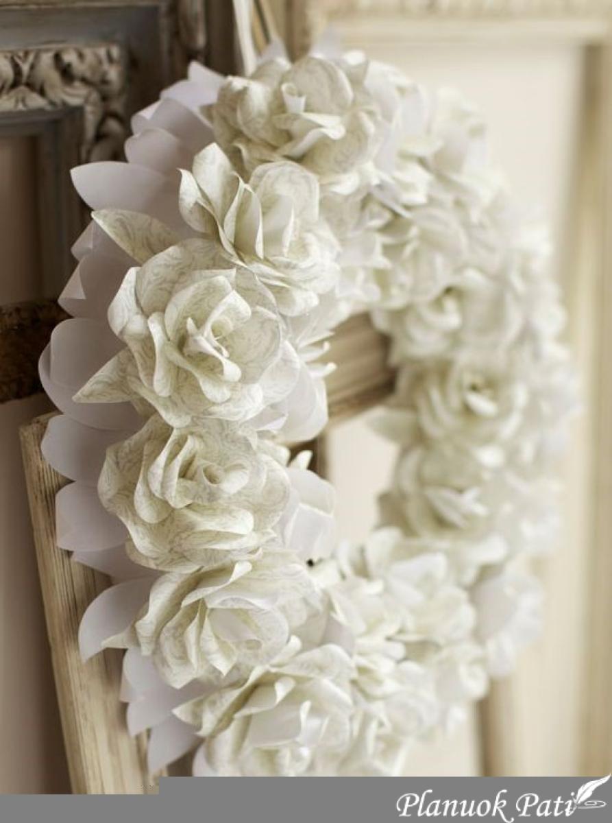 3D popierinės rožės