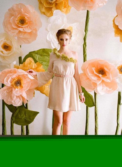 Vestuvių dekoracija - 3D gėlės