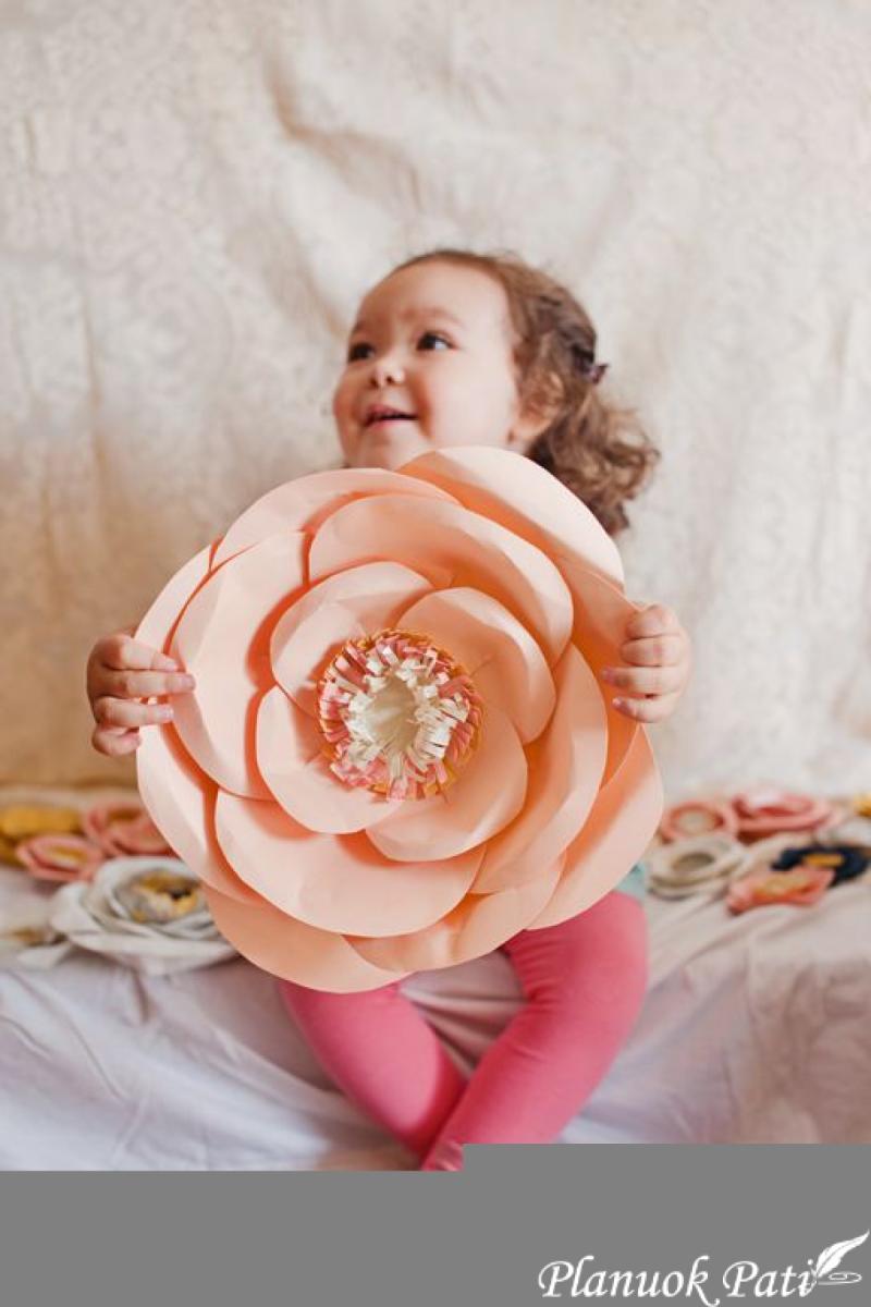 Vestuvių dekoracija - 3D gėlės