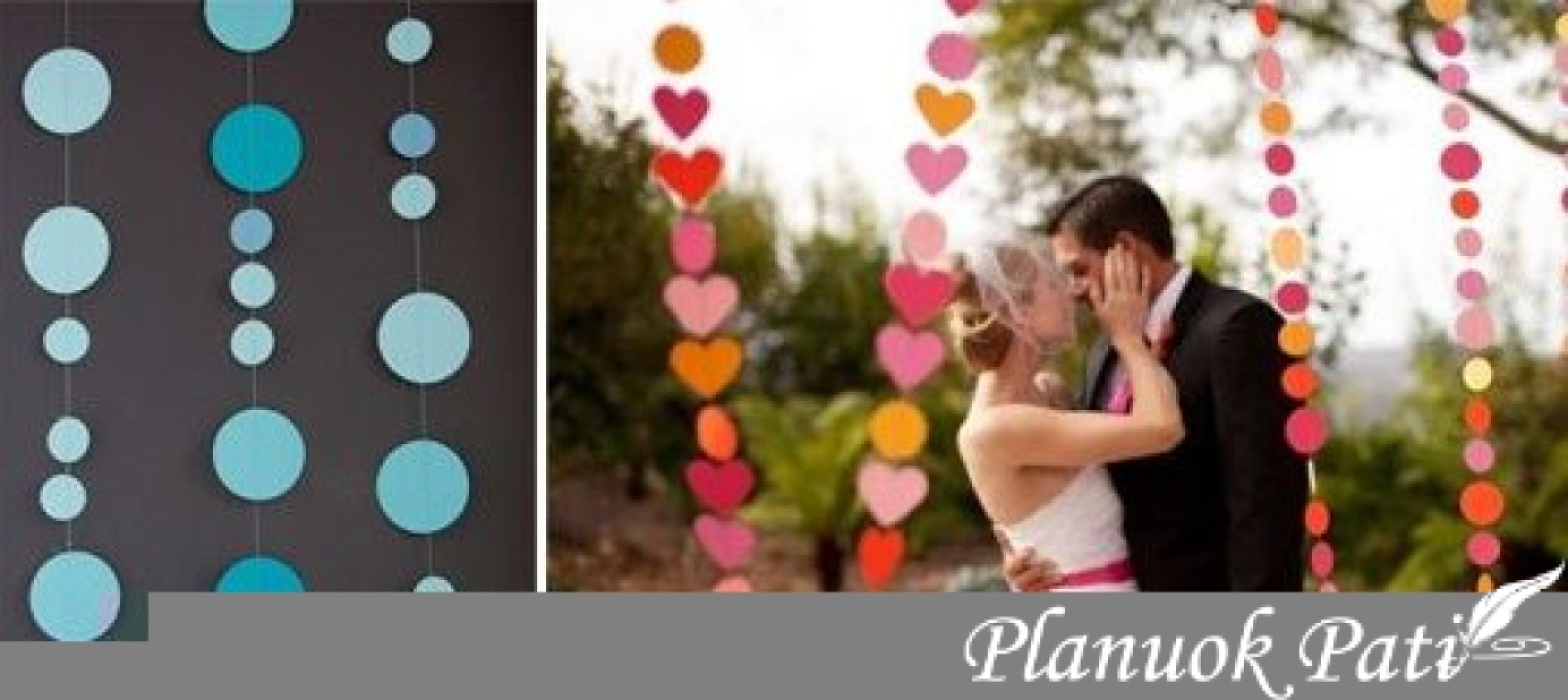 Girliandos - dekoracija vestuvėms