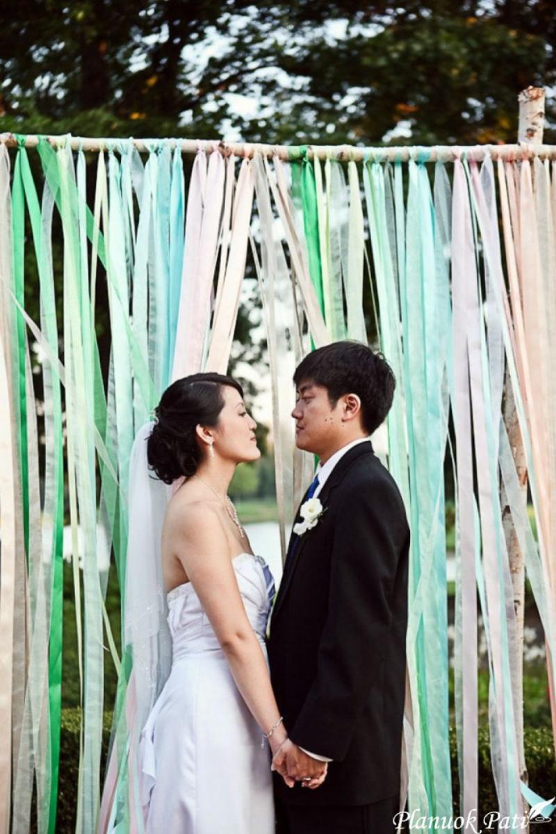 Idėjos vestuvinės fotosesijos dekoracijoms