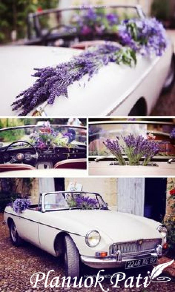 Idėjos kaip papuošti automobilius vestuvėms