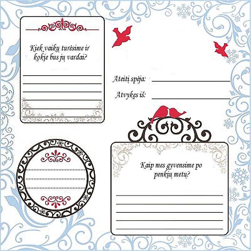 Svečių knygos variantas - jaunųjų ateities prognozės