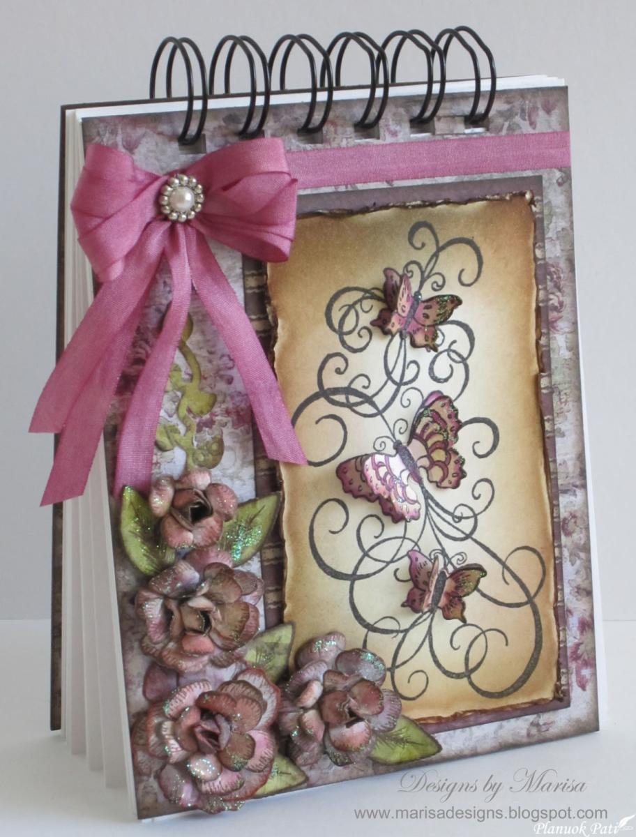 Knygutės dekoravimas (gali būti ir receptų knygutė nuotakai)