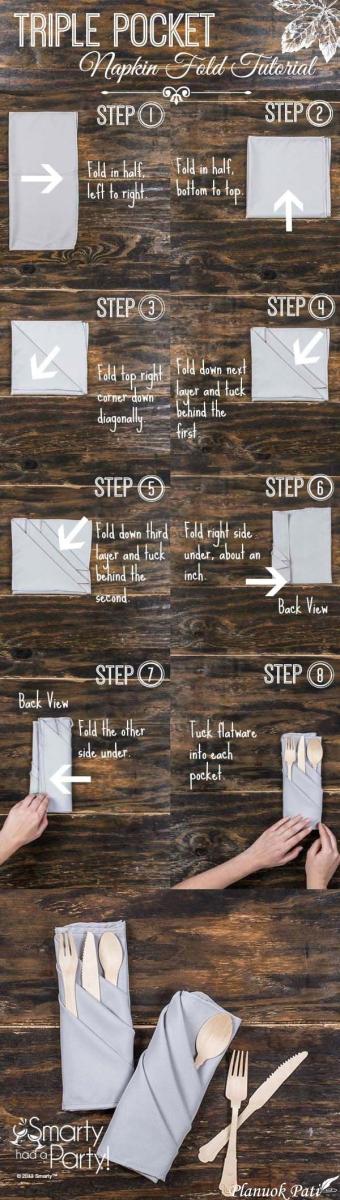 Servetėlės - stalo dekoro elementas