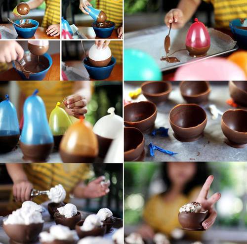 Šokoladiniai bliūdukai