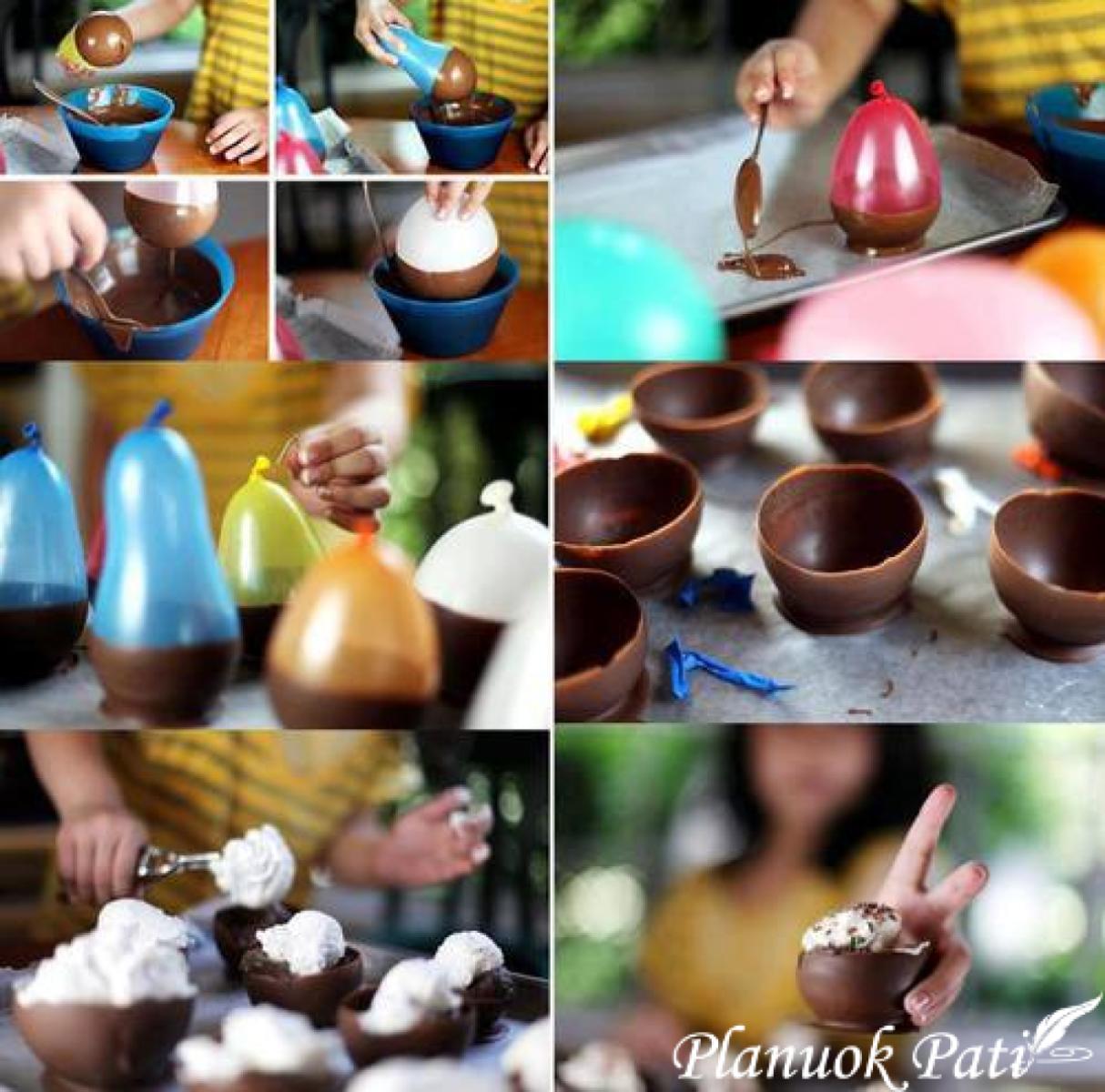 Šokoladiniai bliūdukai