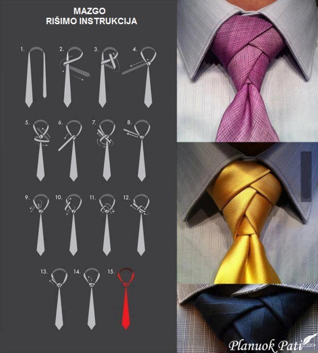 Kaklaraiščio užrišimo instrukcijos