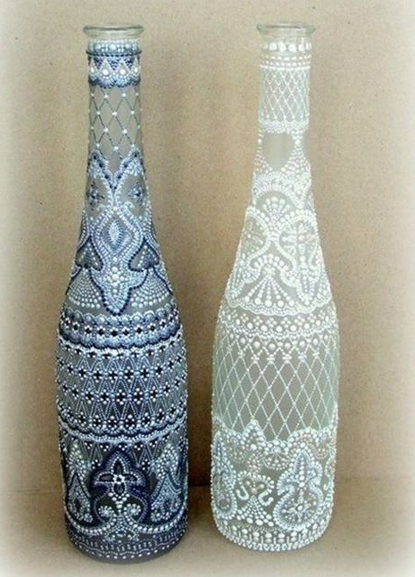 Vestuvinio butelio dekoravimas