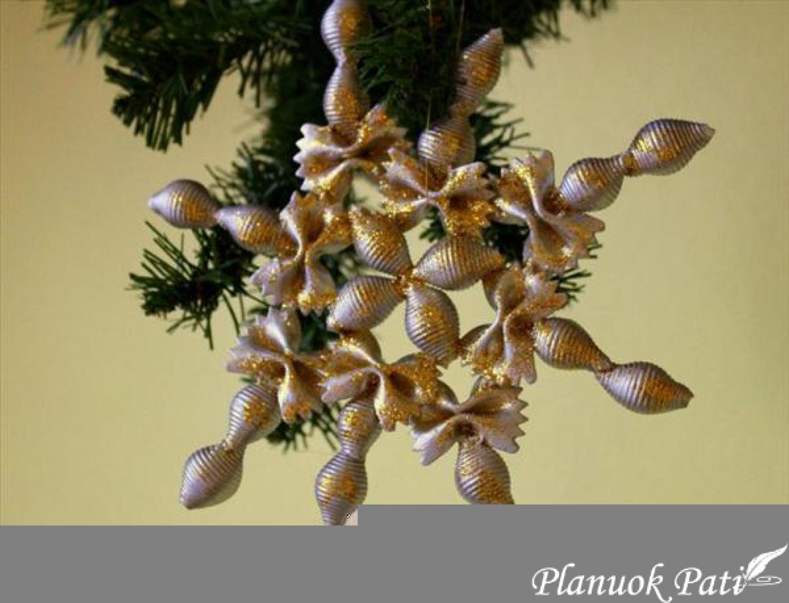 Žaisliukai iš makaronų Kalėdoms ir ne tik