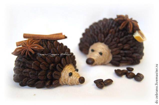 Ežiukai iš kavos pupelių