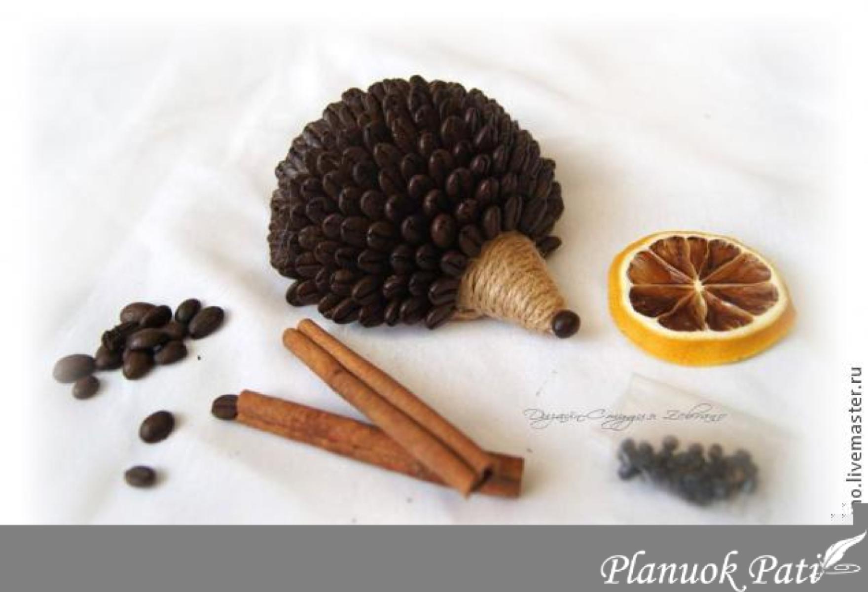 Ežiukai iš kavos pupelių