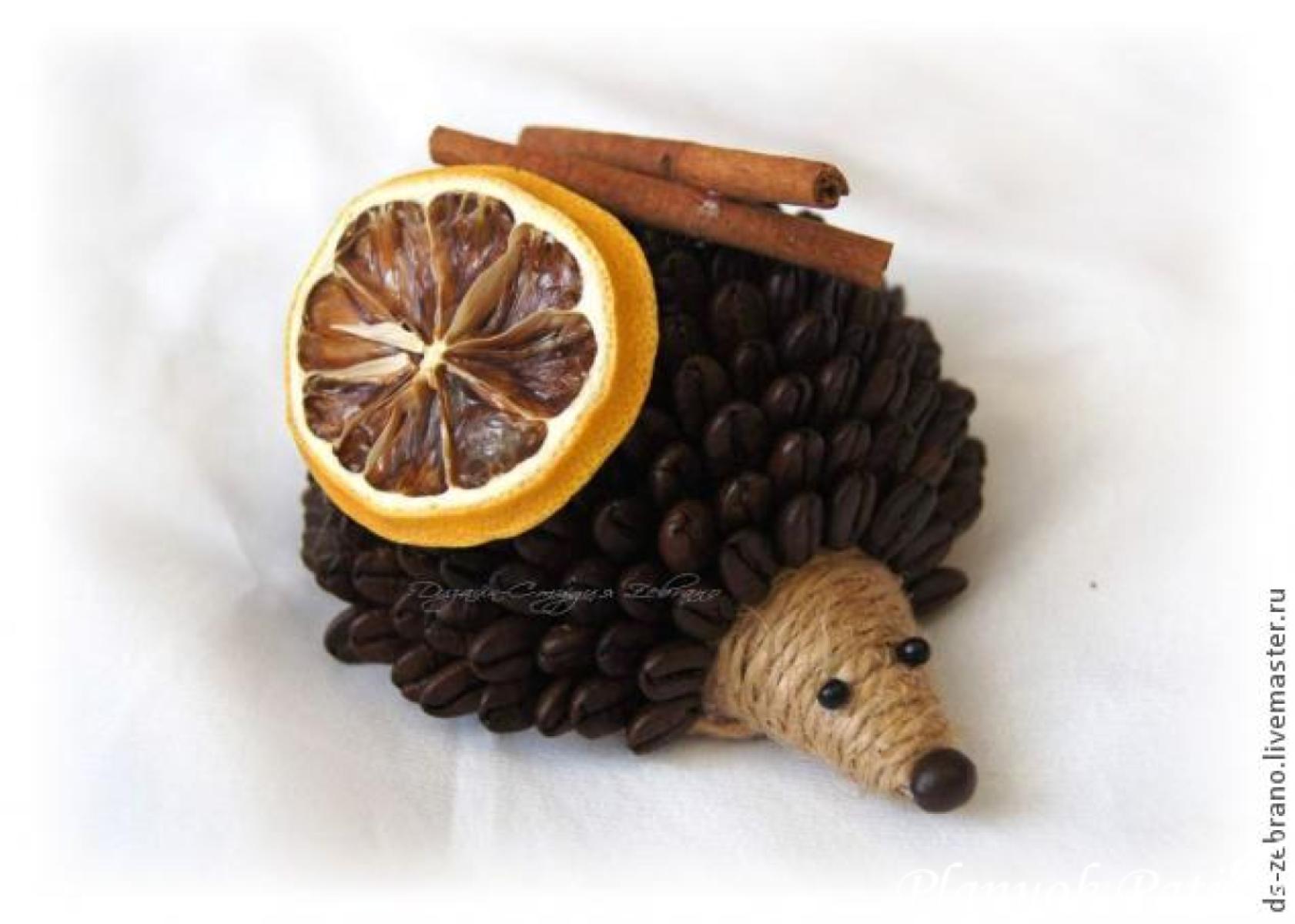 Ežiukai iš kavos pupelių