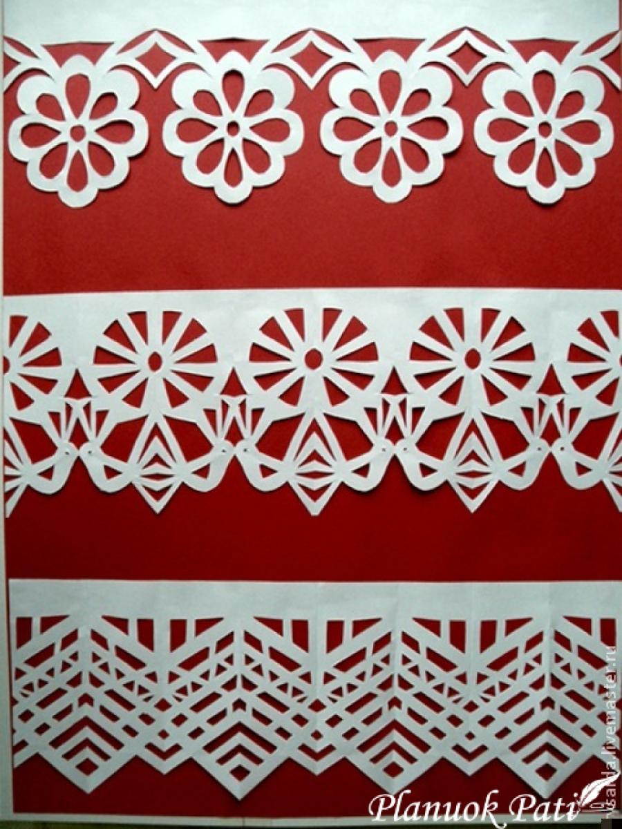 Ažūriniai nėriniai iš popieriaus