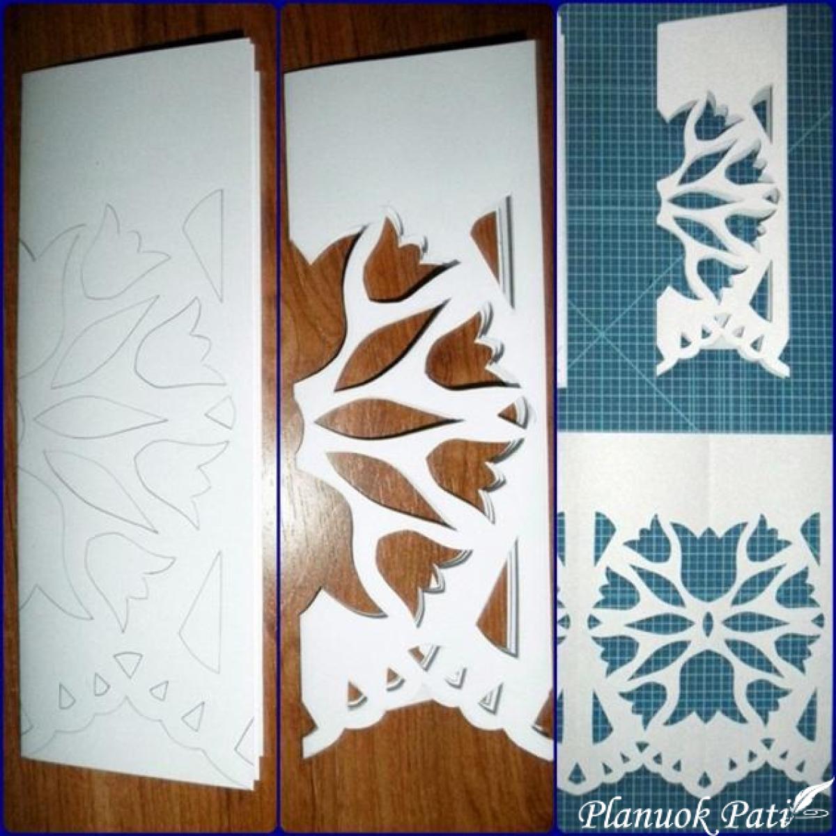 Ažūriniai nėriniai iš popieriaus